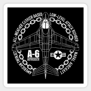 A-6 Intruder Attack Bomber Aircraft Distressed Airplane Art Sticker